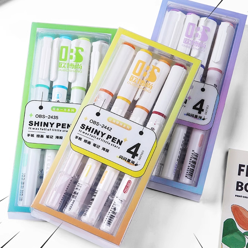 4Pcs Color Glitter Highlighter - Copic Marker Sketch 评论和价格