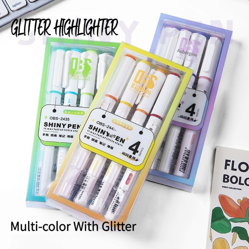 4Pcs Color Glitter Highlighter - Copic Marker Sketch 评论和价格