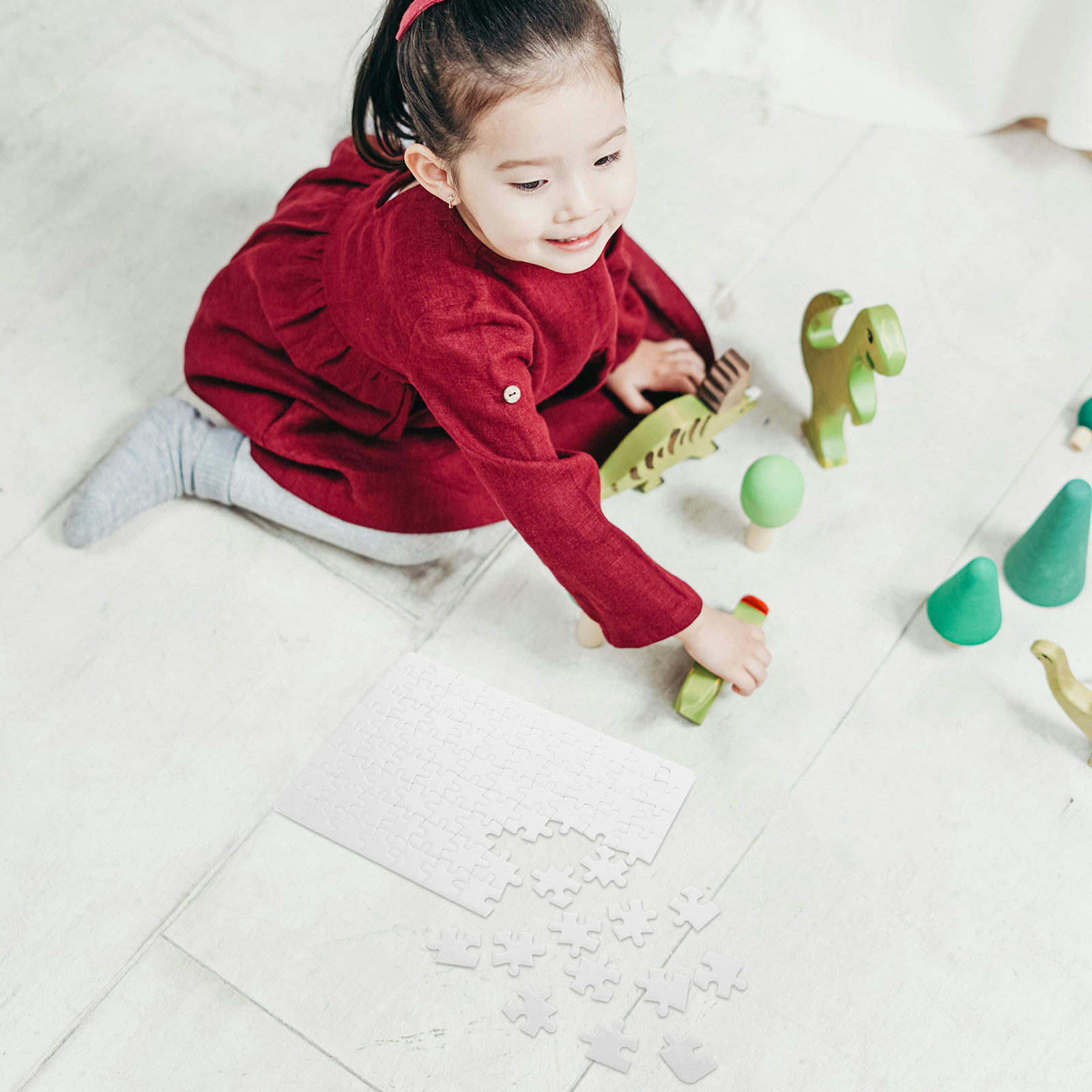 4Sheets Blank Puzzle Pieces Wh - Puzzle Blank White 评论和价格